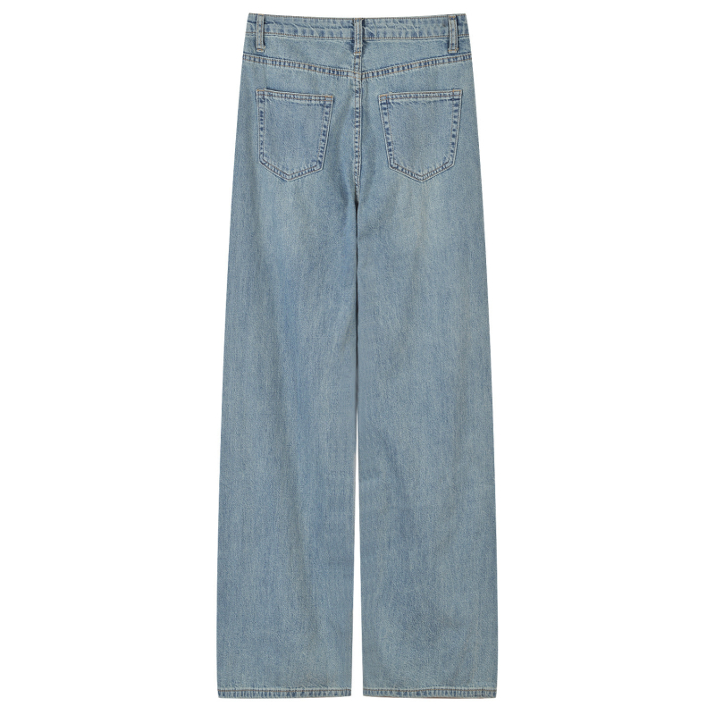 Ženske široke traperice od denima, duge, ultra niska struka, 2022 zima