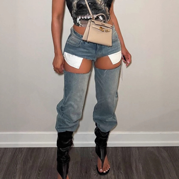 Banglin Traperice Denim – Ravni kroj, Niski struk, Ulični stil