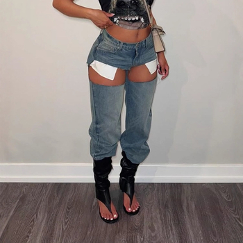 Banglin Traperice Denim – Ravni kroj, Niski struk, Ulični stil