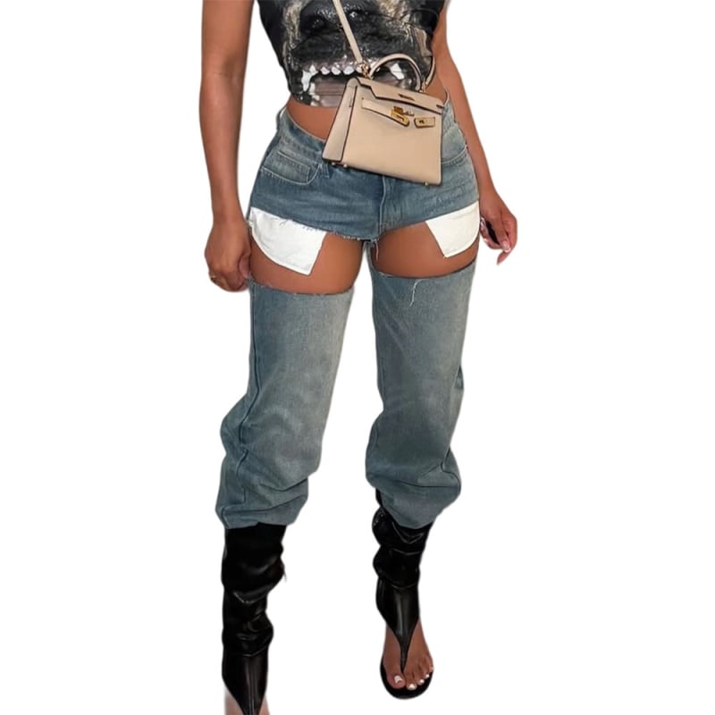 Banglin Traperice Denim – Ravni kroj, Niski struk, Ulični stil