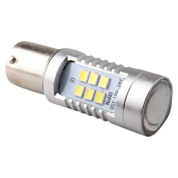 LED auto žarulja za signalizaciju i vožnju unatrag, BA15S/1157 baza, 21SMD 3030, 11.1W, 12V, 3500–6000K, aluminijsko kućište, QCXD-006, univerzalna