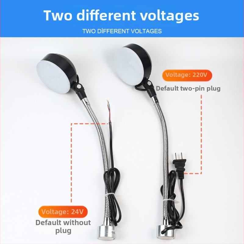 LED pracovné svetlo pre stroje, 10W, 220V/36V, silná magnetická základňa, dlhé rameno, pre CNC sústruh a frézu