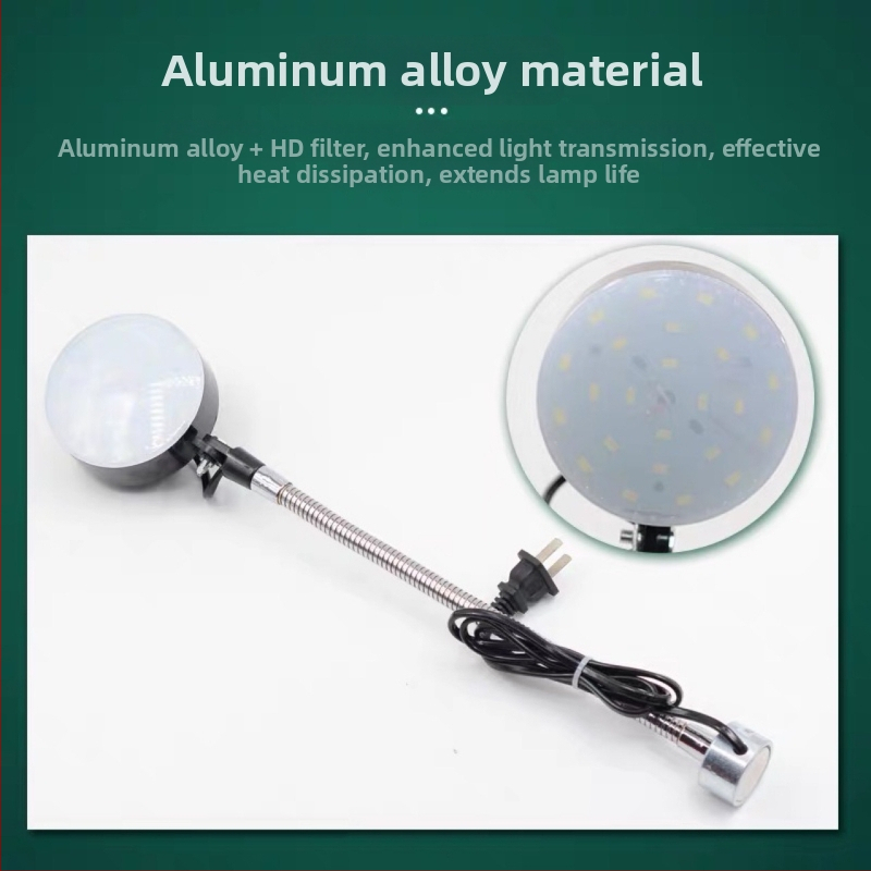 LED pracovné svetlo pre stroje, 10W, 220V/36V, silná magnetická základňa, dlhé rameno, pre CNC sústruh a frézu
