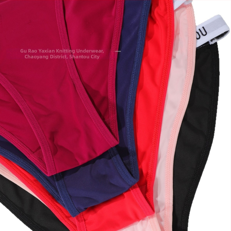 Γυναικείες εσώρουχες από νάιλον με χαμηλή μέση και μοτίβο με γράμματα, αναπνεύσιμο πλεκτό ύφασμα, επένδυση καβάλου από βαμβάκι