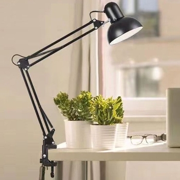 LED stolna lampa s klipom i produženim ramom za manikuru i učenje, svjetlo za zaštitu očiju (CRI ≥95, CE potvrda, metalno sjenilo, napon ≤36V)