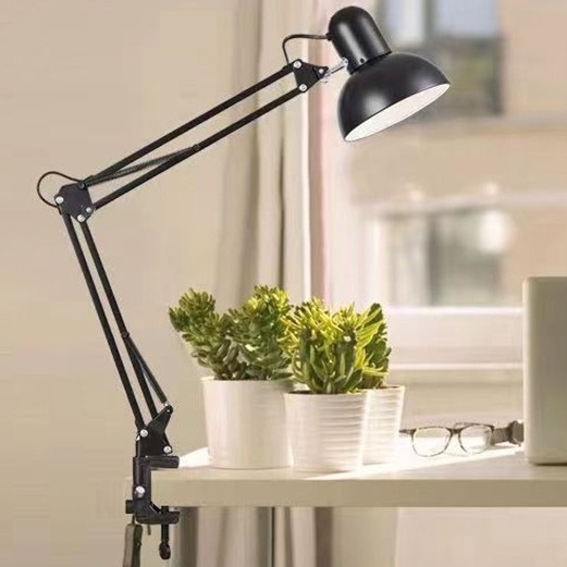 LED stolna lampa s klipom i produženim ramom za manikuru i učenje, svjetlo za zaštitu očiju (CRI ≥95, CE potvrda, metalno sjenilo, napon ≤36V)