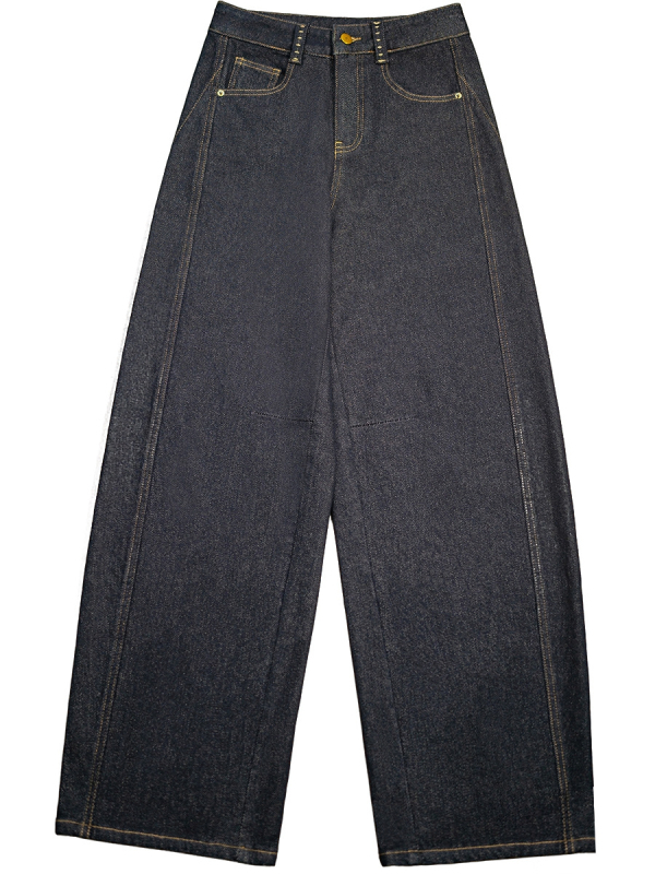 Ženske farmerke, pamuk-stretch denim, široke krojeve, veluru podstava, srednji pojas