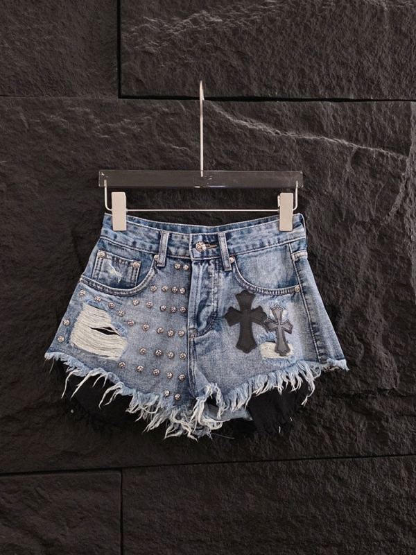 Džins šorc s niskim strukom, ravni kroj, crinkle tekstura, bez elastana, proljeće 2026