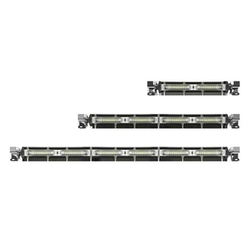 LED munkalámpa autóhoz, 7 hüvelykes ultra vékony, kétlyukas, egysoros LED szalagfény, tetőrácsra szerelhető (60-180W; 10-32V; 3030 LED; 6500K; 30000h)