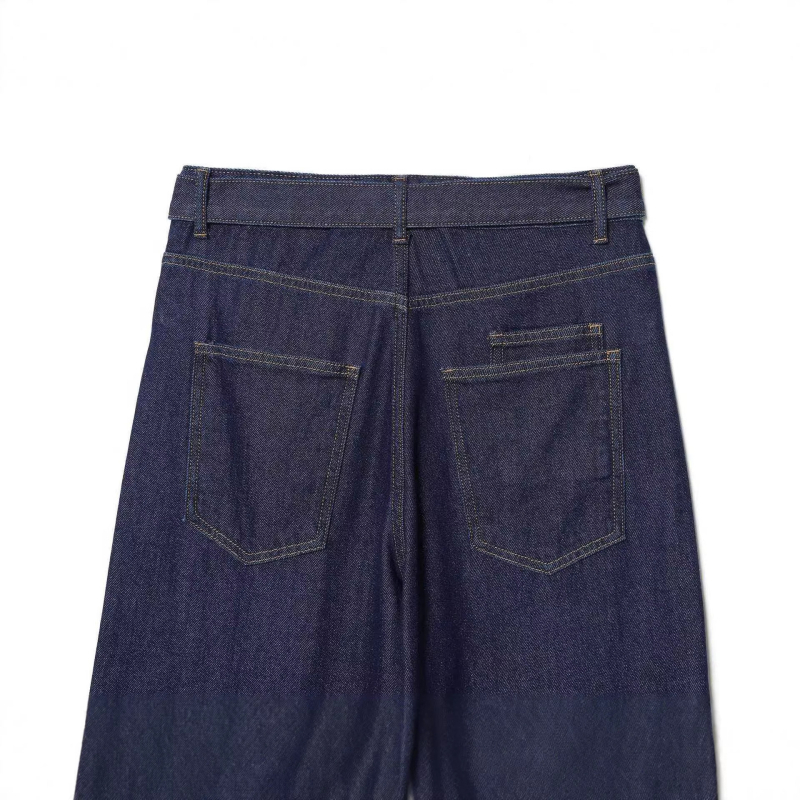 Traperice patchwork, širokog kroja, srednji pojas, duge hlače, 95% poliester