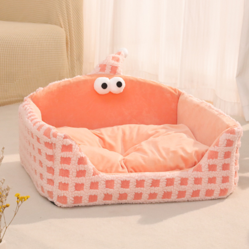 Φωλιά γάτας Moon velvet, ημι-κλειστό κρεβάτι, αφαιρούμενο και πλένεται