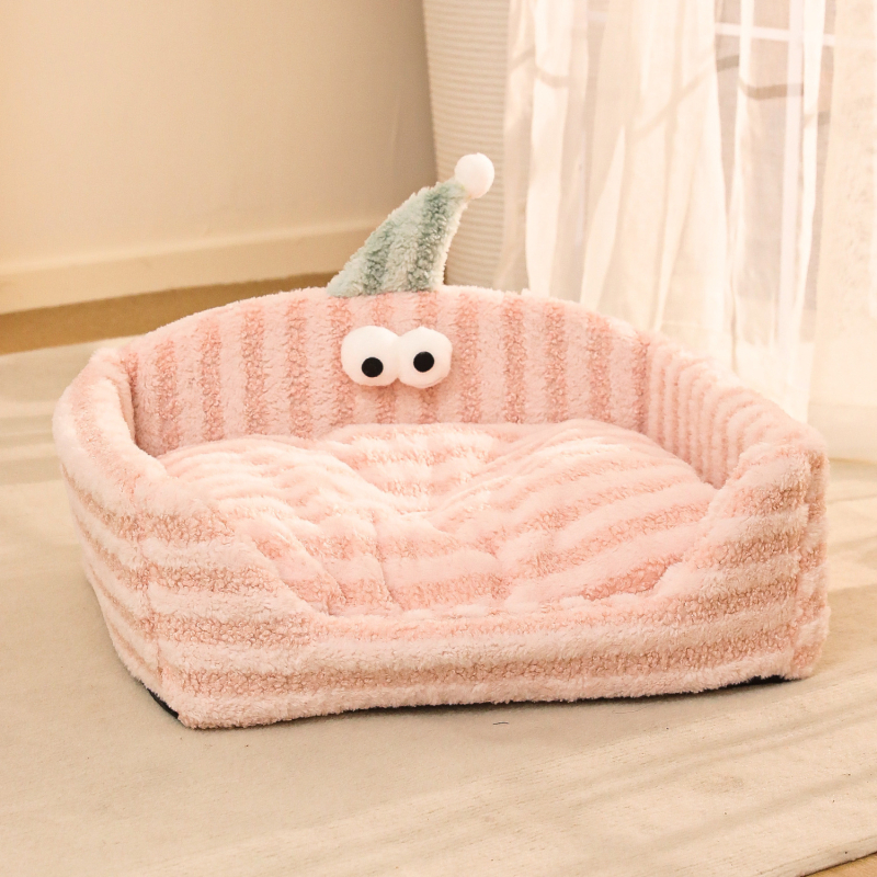 Φωλιά γάτας Moon velvet, ημι-κλειστό κρεβάτι, αφαιρούμενο και πλένεται