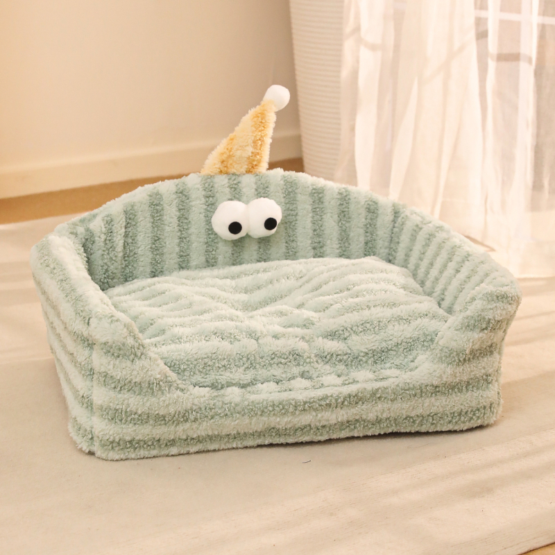 Φωλιά γάτας Moon velvet, ημι-κλειστό κρεβάτι, αφαιρούμενο και πλένεται