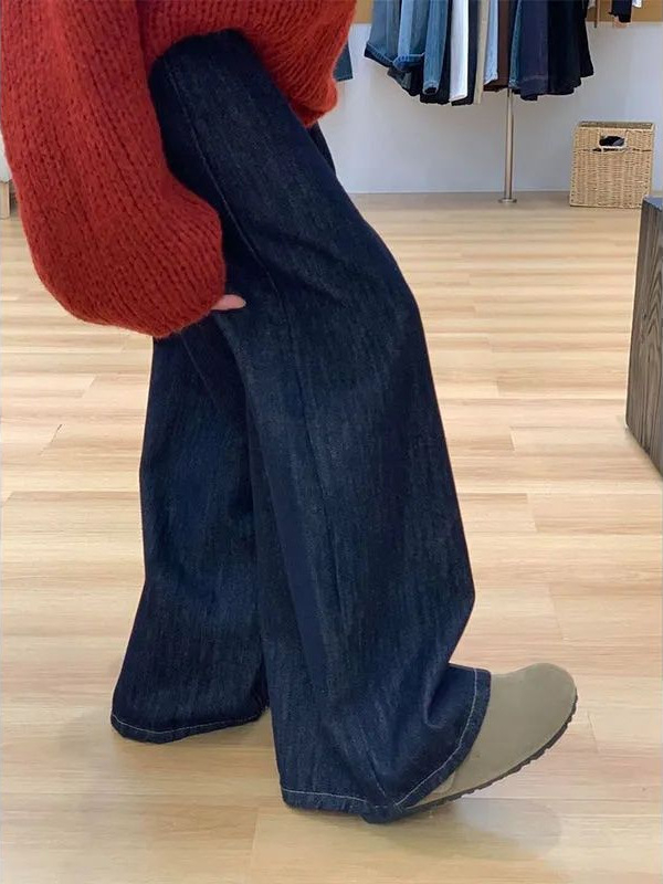 Traperice širokih nogavica, visokim strukom, debeli, oprani, 50–70% pamuka, jesen 2025