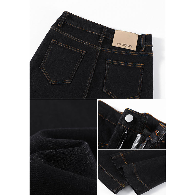 Traperice širokih nogavica s visokim strukom, dugi, denim, 70-80% pamuk