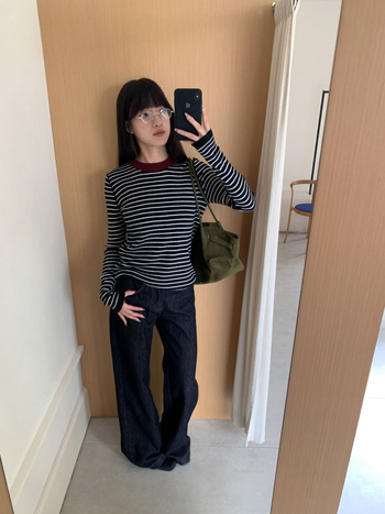 Ženske traperice od denima, niski struk, mikro-flared krojenje, 80–90% pamuka, casual japansko-korejski stil, jesen 2025