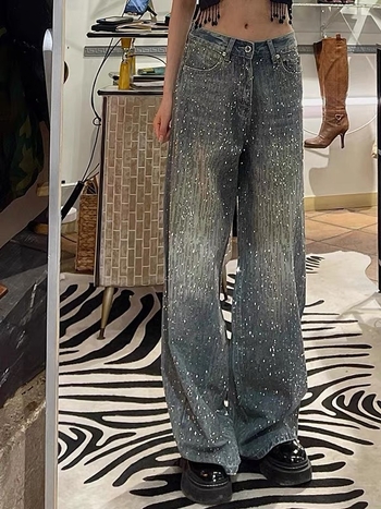 Nothing traperice – visoki pojas, ravni kroj, denim s akrilom 30-50%, proljeće 2025