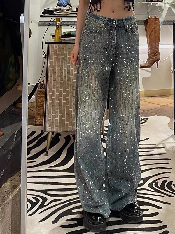 Nothing traperice – visoki pojas, ravni kroj, denim s akrilom 30-50%, proljeće 2025