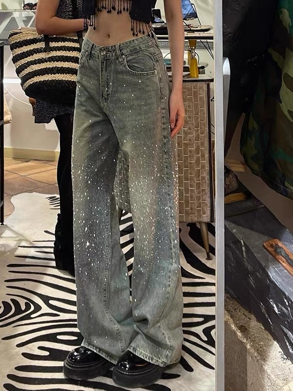 Nothing traperice – visoki pojas, ravni kroj, denim s akrilom 30-50%, proljeće 2025