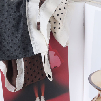 Γυναικείο εσώρουχο από βισκόζη, πλεκτό, με πουά σχέδιο, αναπνέει, εσωτερική επένδυση από 100% βαμβάκι