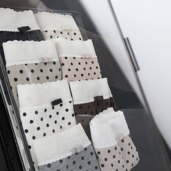 Γυναικείο εσώρουχο από βισκόζη, πλεκτό, με πουά σχέδιο, αναπνέει, εσωτερική επένδυση από 100% βαμβάκι