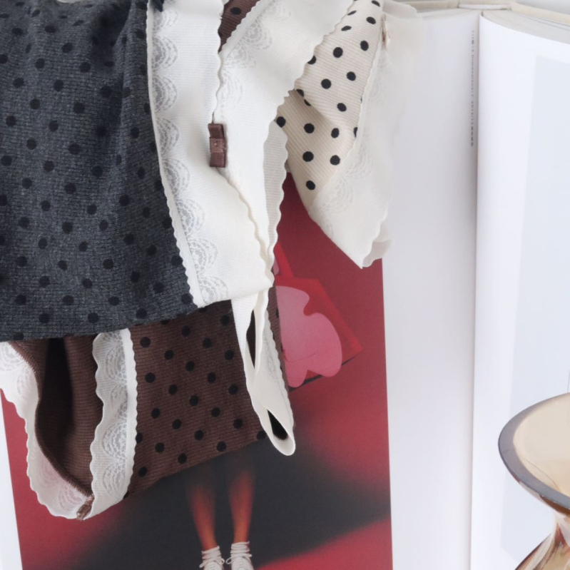 Γυναικείο εσώρουχο από βισκόζη, πλεκτό, με πουά σχέδιο, αναπνέει, εσωτερική επένδυση από 100% βαμβάκι