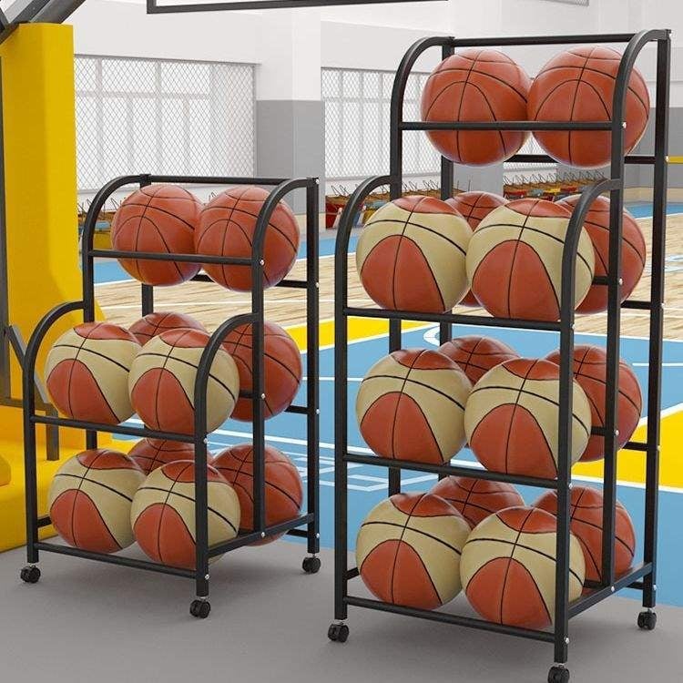 Вътрешен стелаж за детски топки за баскетбол, футбол и волейбол