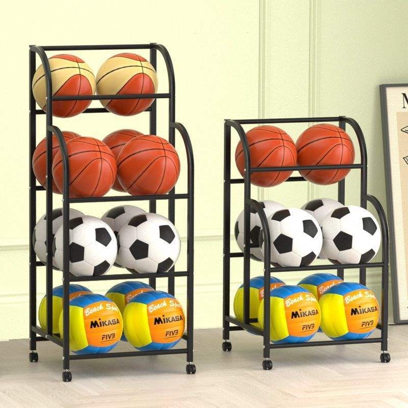 Вътрешен стелаж за детски топки за баскетбол, футбол и волейбол