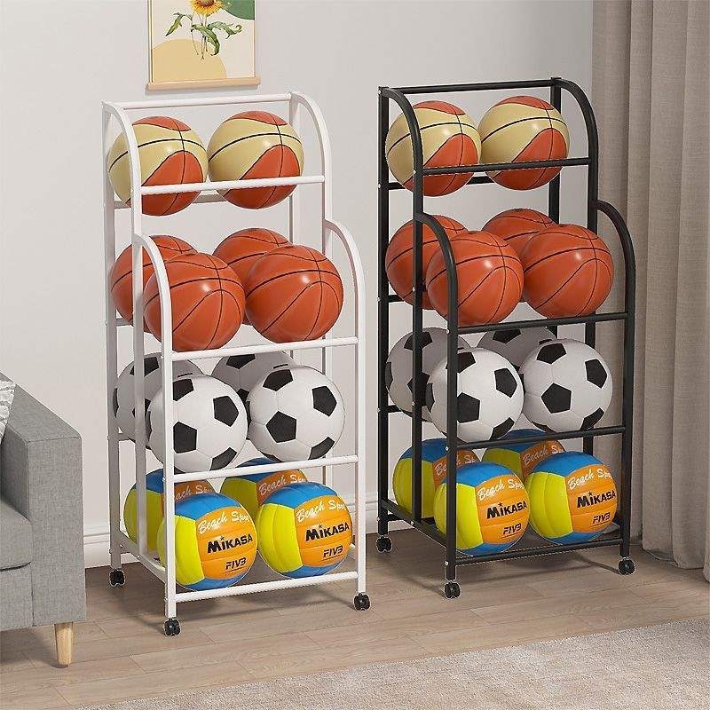 Вътрешен стелаж за детски топки за баскетбол, футбол и волейбол
