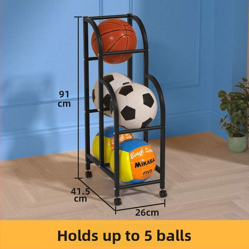 Вътрешен стелаж за детски топки за баскетбол, футбол и волейбол
