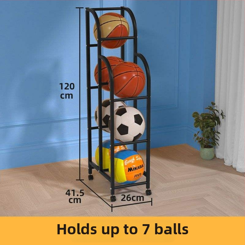 Вътрешен стелаж за детски топки за баскетбол, футбол и волейбол