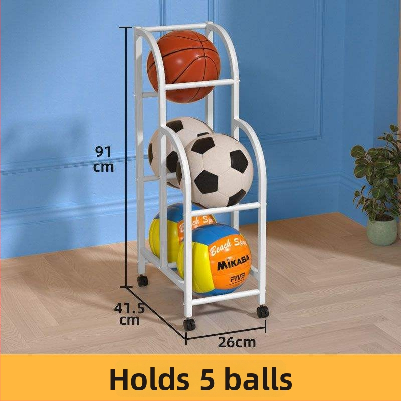 Вътрешен стелаж за детски топки за баскетбол, футбол и волейбол