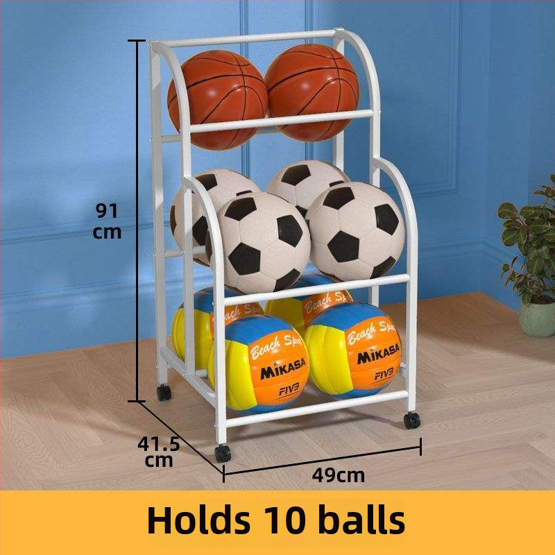 Вътрешен стелаж за детски топки за баскетбол, футбол и волейбол