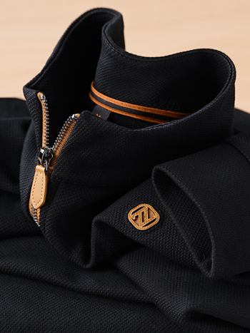 Πόλο πουκάμισο με μακριά μανίκια, εφαρμοστός κόψιμο, βαμβακο-μίγμα 65% βαμβάκι 35% πολυεστέρας, νεανικό στυλ