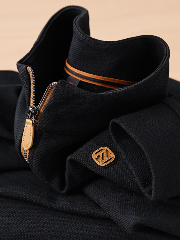 Πόλο πουκάμισο με μακριά μανίκια, εφαρμοστός κόψιμο, βαμβακο-μίγμα 65% βαμβάκι 35% πολυεστέρας, νεανικό στυλ