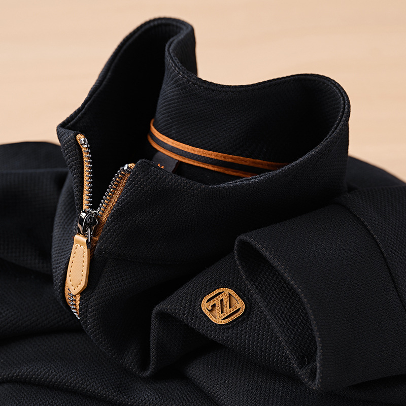 Πόλο πουκάμισο με μακριά μανίκια, εφαρμοστός κόψιμο, βαμβακο-μίγμα 65% βαμβάκι 35% πολυεστέρας, νεανικό στυλ