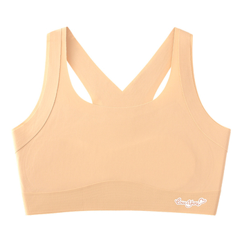 Grudnjak za djevojčice u razvoju, najlon, stil prsluka, puna šalica s tankom oblikovanom čašom, bez žice, dvostruke čvrste naramenice, prozračan, zaštita od izlaganja, uzrast 9–13 godina