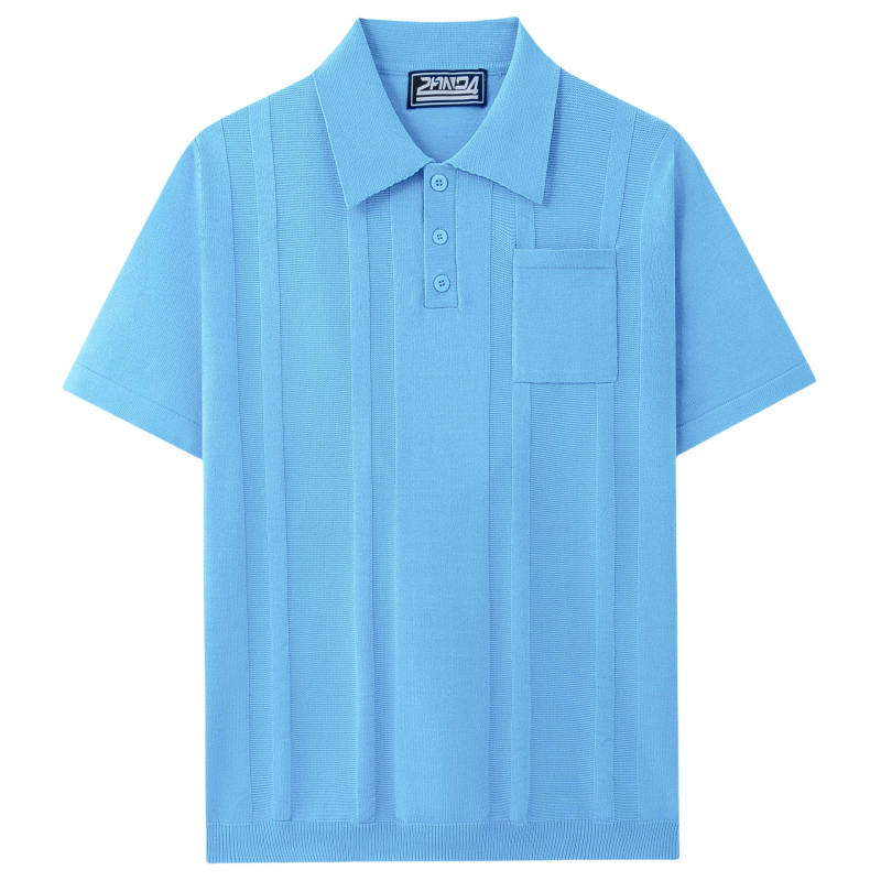 Polo majica s kratkim rukavima, prilagođen kroj, flocking detalj, Cool Silk viskoza tkanina, ljetni model