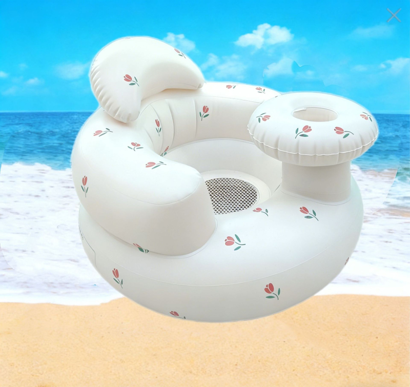 Μωρό φουσκωτό διπλωτό καρεκλάκι φαγητού, προστασία από ανατροπή, PVC υλικό, Happy child (PVC · Μάρκα: Happy child · Οικιακή χρήση · Φουσκωτό · Διπλώνεται)