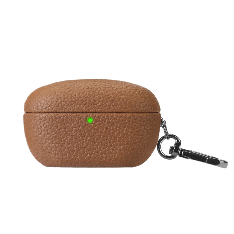 Lychee-textúrájú védőtok Sony WF-1000XM5-höz; anyagok: műbőr, velúr, PC; matt felület; testreszabható