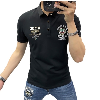 Polo majica s brodom, kratkih rukava, gradski stil, 70,7% pamuka, prozračna i odvodi vlagu
