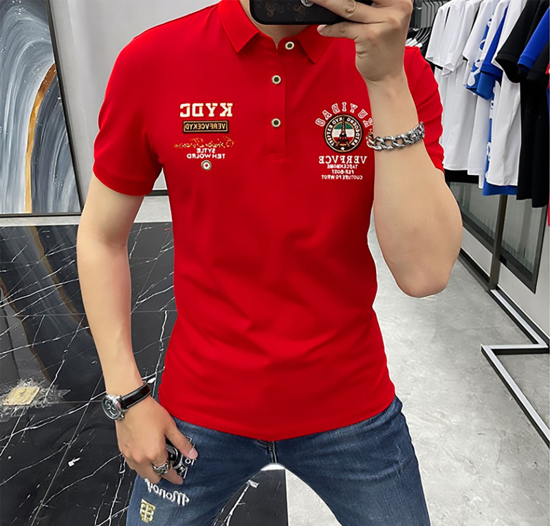 Polo majica s brodom, kratkih rukava, gradski stil, 70,7% pamuka, prozračna i odvodi vlagu