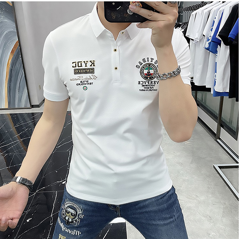 Polo majica s brodom, kratkih rukava, gradski stil, 70,7% pamuka, prozračna i odvodi vlagu