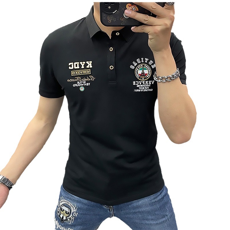 Polo majica s brodom, kratkih rukava, gradski stil, 70,7% pamuka, prozračna i odvodi vlagu