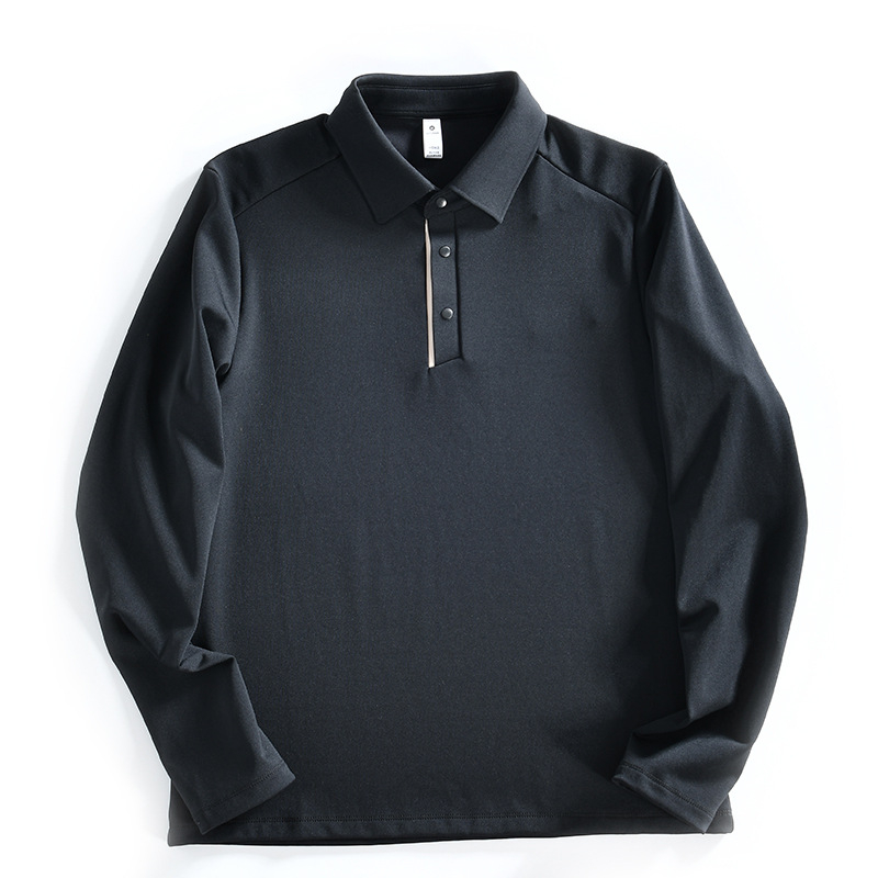 Polo majica s dugim rukavima, prilagodljiv kroj, prozračna polyester smjesa, asimetrični dizajn.