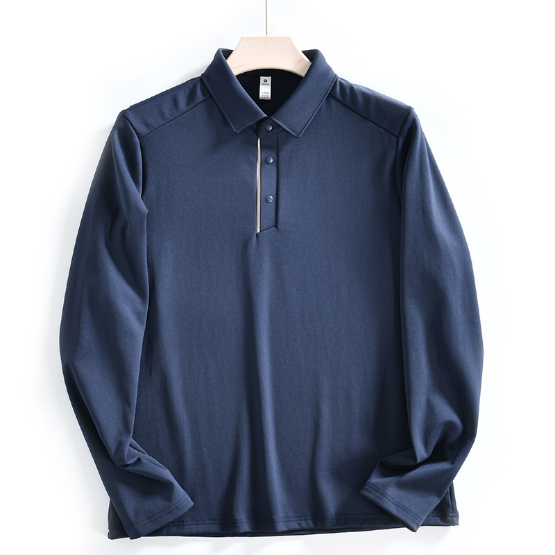 Polo majica s dugim rukavima, prilagodljiv kroj, prozračna polyester smjesa, asimetrični dizajn.