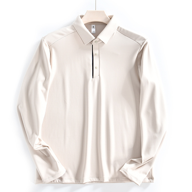 Polo majica s dugim rukavima, prilagodljiv kroj, prozračna polyester smjesa, asimetrični dizajn.