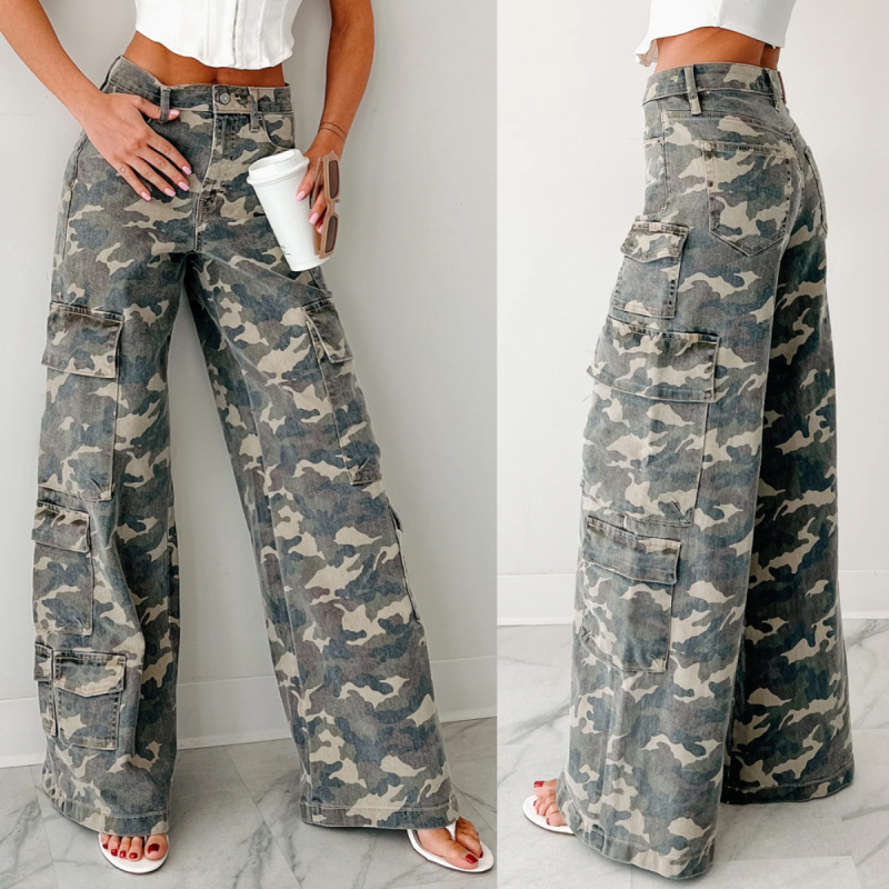 Traperice ravnog kroja, srednji struk, 95% pamuk, street hipster stil