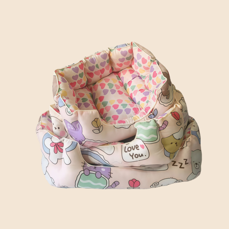 Φωλιά γάτας από βαμβάκι, για όλες τις εποχές, εσωτερική χρήση, διαπνέουσα και ζεστή