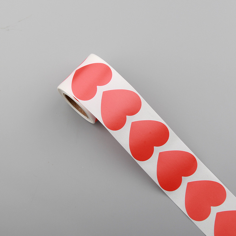 Цветен ръкописен етикет с голямо сърце – карикатурен самозалепващ етикет за имена, Wright Riley, материал: покрита хартия със лепило, персонализируем, подходящ за подарък